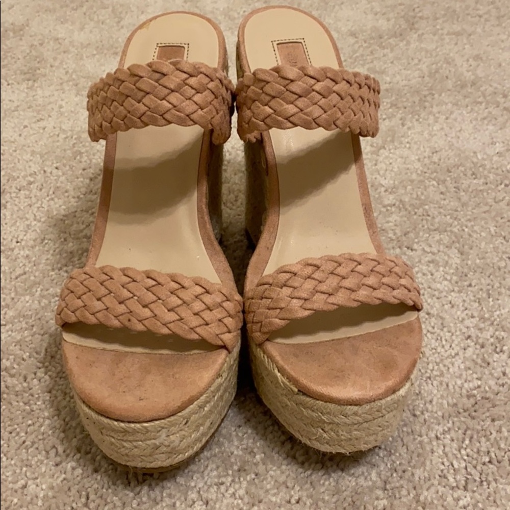 Forever 21 rose pink wedges